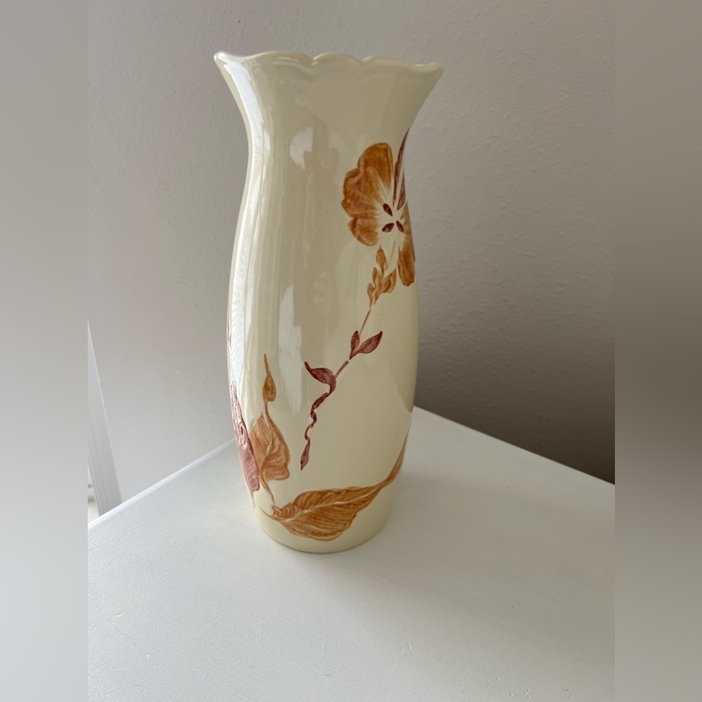 Royal Haeger | MCM Tall Floral Vase | Neutral Color Way Shabby Chic Decor | EUC